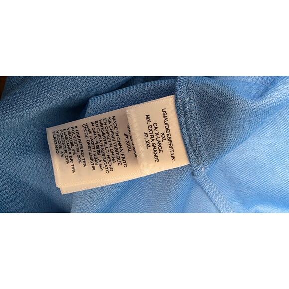 NWT TEREA by Andrea Pitter Women’s Maxi Dress XXL Blue Slip Plus Fall Layering - Picture 7 of 7